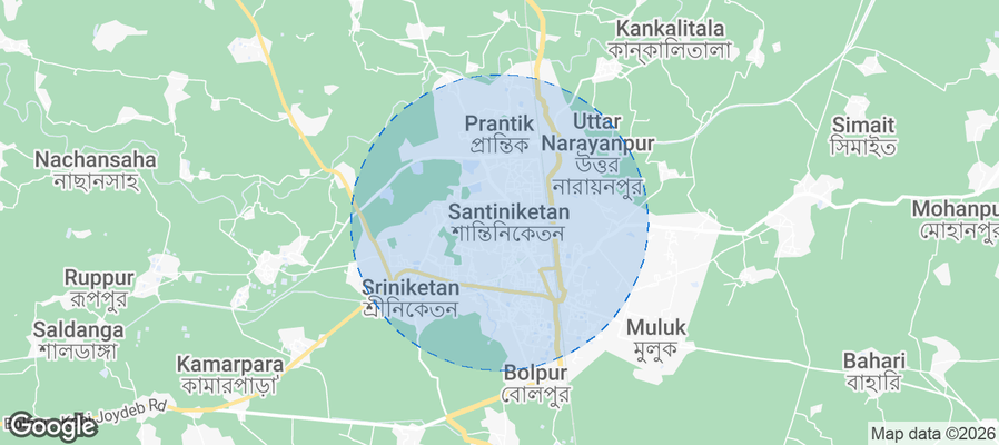 Santiniketan Airbnb map